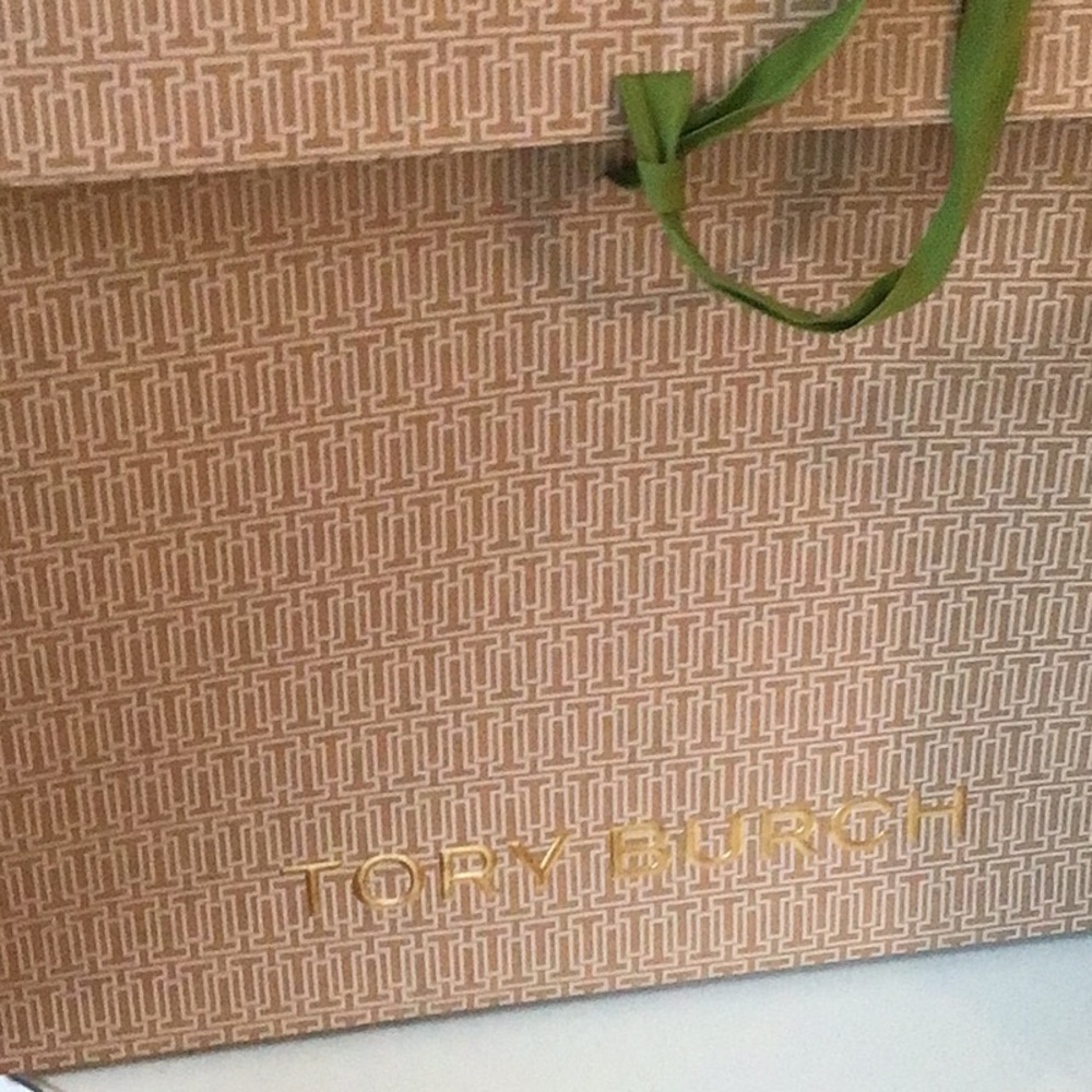 Tory Burch Geometric Print Bags with Green ribbon bundle of 2  2 - Picture 3 of 8